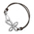 7" Double Strand Leather Cross Fashion Bracelet