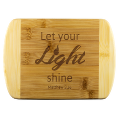 Verse Wood Cutting Board Matthew 5:16 Let your light shine