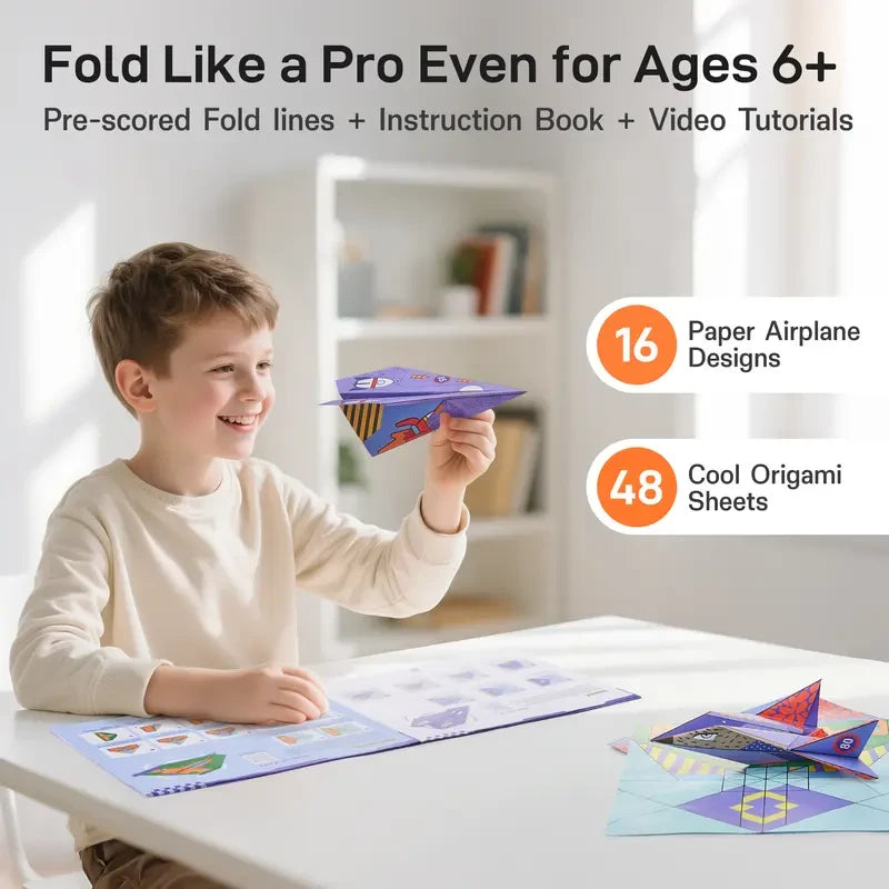 Kids DIY Paper Airplane Book