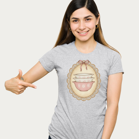 Cottage Core Vintage Bowls Tshirt