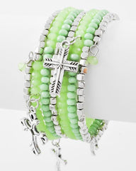 green beads, green bead bracelet, Christian gifts, gifts for Christian women, gifts for Christians, fun gifts, fashion jewelry, fashion bracelet, bracelet for women, bridesmaid gifts