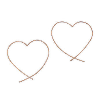 Freeform Heart Earrings