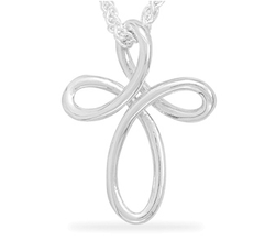 Sterling Silver Woven Cross Pendant