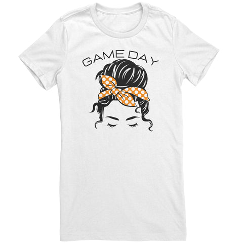 Game Day Messy Bun Shirt Tennessee Vols Inspired