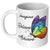 imagine, believe, achieve, butterfly, rainbow, rainbow cup, rainbow coffee mug, inspirational coffee mug, inspirational quote, rainbow design