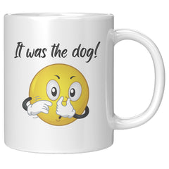 funny coffee cup, funny coffee mug, smiley face, it was the dog, funny cup, funny design, gag gift, gifts for women, gifts for men