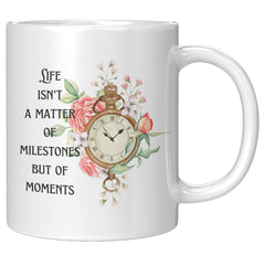 lifes moments, inspirational cup, inspirational mug, Christian gifts, gifts for christians, gifts for women, floral cup, cup with flowers, cup with quote, cups with quotes, vintage cup, vintage coffee cup, vintage mug, vintage clock
