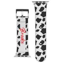Personalized Apple Watch Band Cow Print