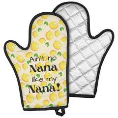 personalized oven mitt, oven mitt, grill mitt, grilling mitt, grillmaster, grill master, gifts for women, women gifts, kitchen accessories, kitchen gifts, gifts for mom, gifts for grandmother, gifts for nana, lemon, lemons