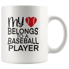 My Heart Belongs to a Baseball Player Mug