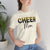 Cheer Mom shirt with gold glitter design