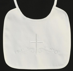 Cotton Christening Bib for Boy, Christian bib, gift for baby Christening, special bib for baby Christening, Catholic Christening, special bib, custom bib